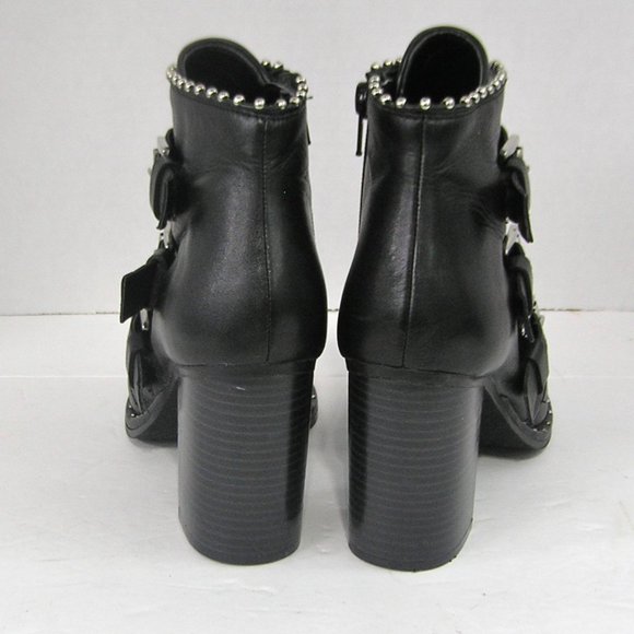 STEVE MADDEN HUMBLE BLACK LEATHER BOOTS SIZE 6 - Picture 8 of 15